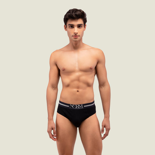 Black Brief with Black Waistband