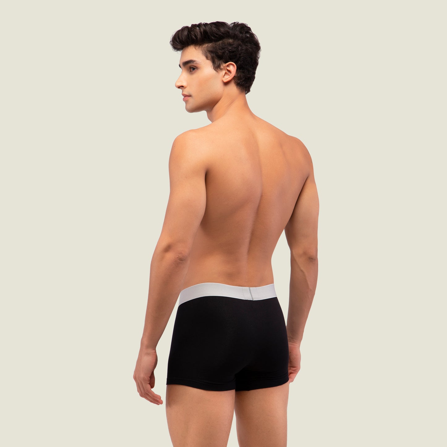 Black Trunk with Silver Waistband