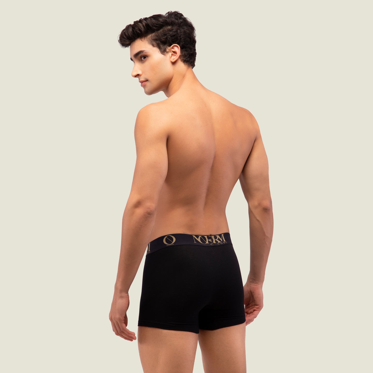 Black Trunk with Gold Waistband