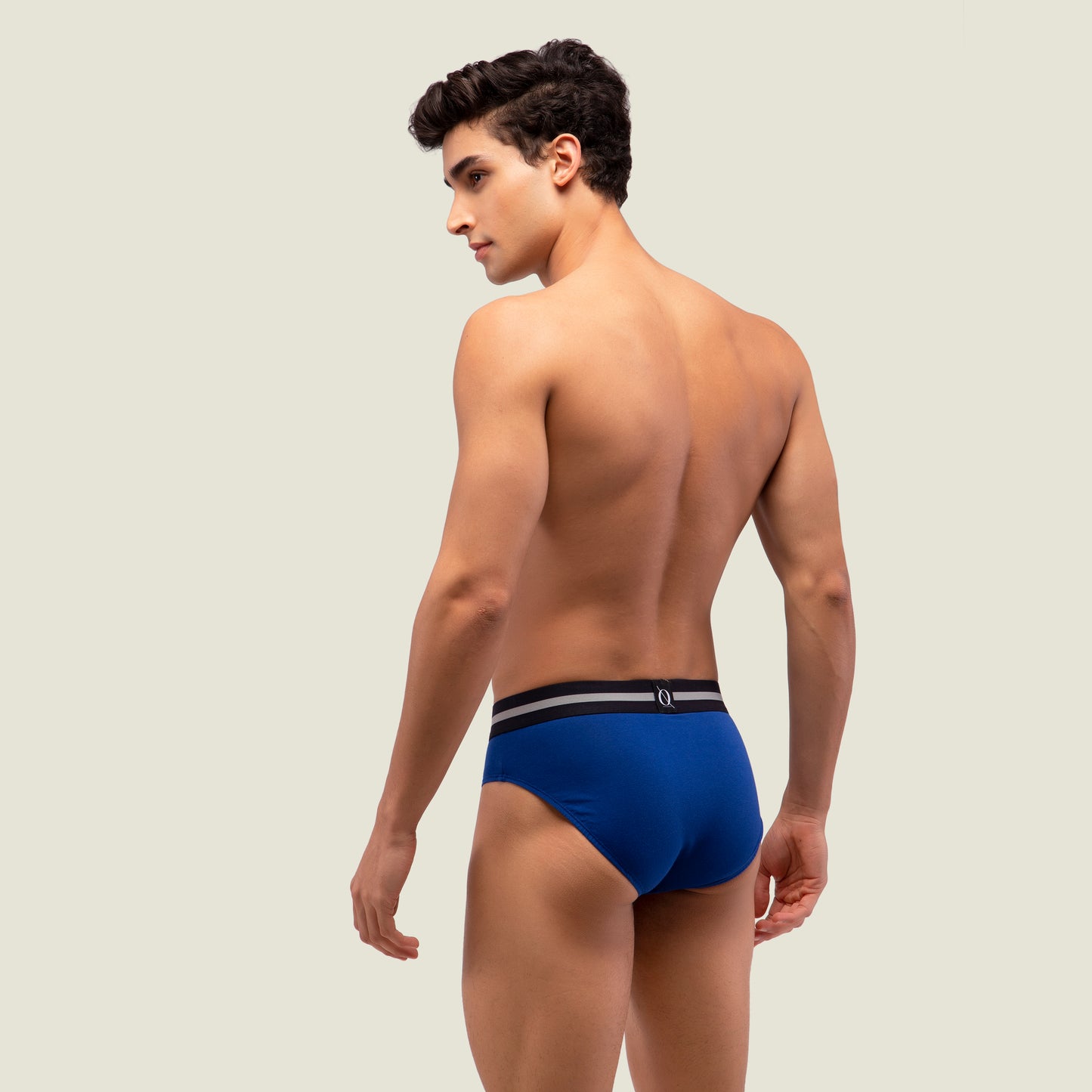Blue Brief with Black Waistband