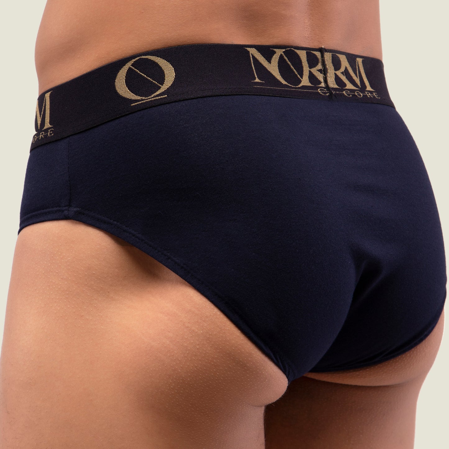 Navy Blue Brief with Gold Waistband
