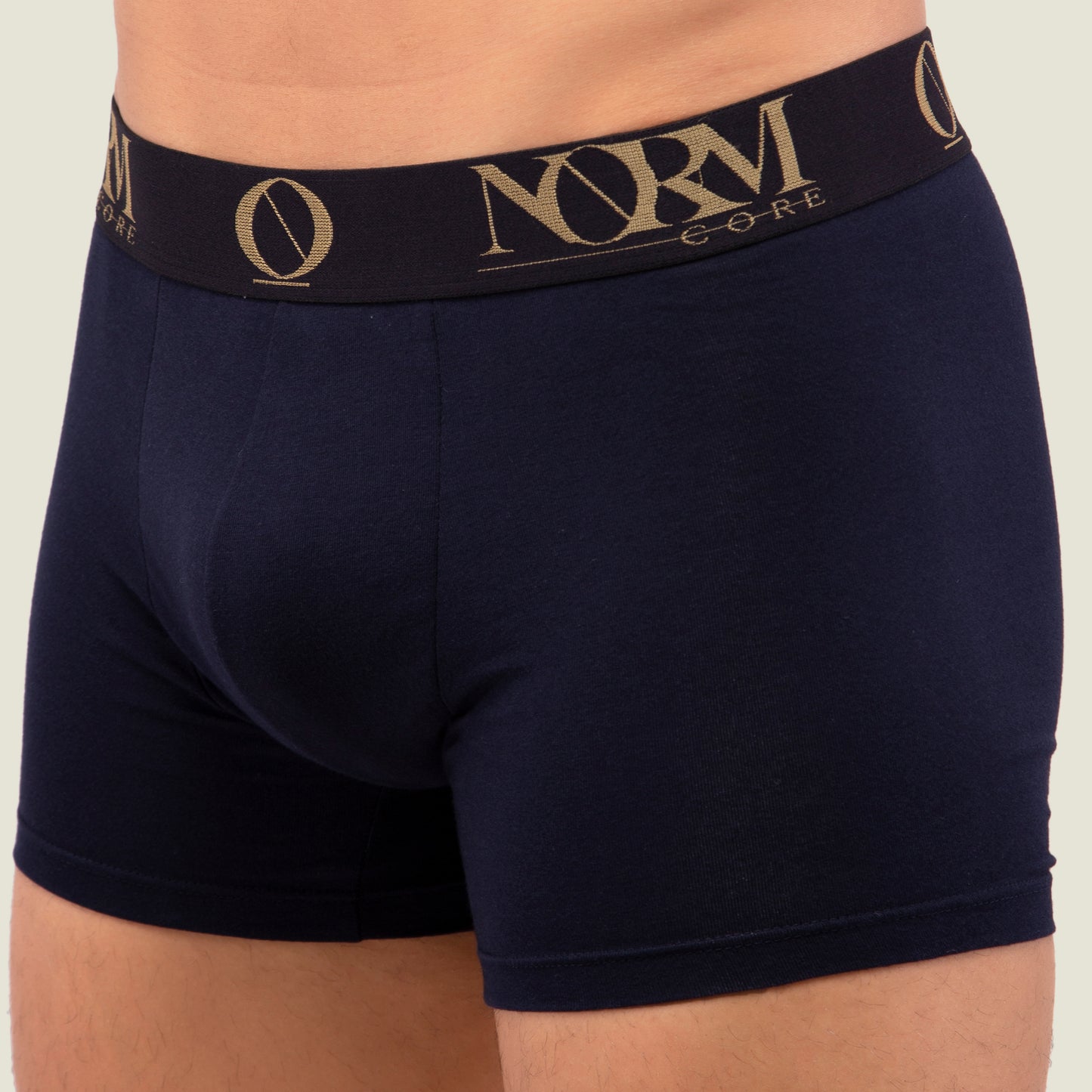 Navy Blue Trunk with Gold Waistband