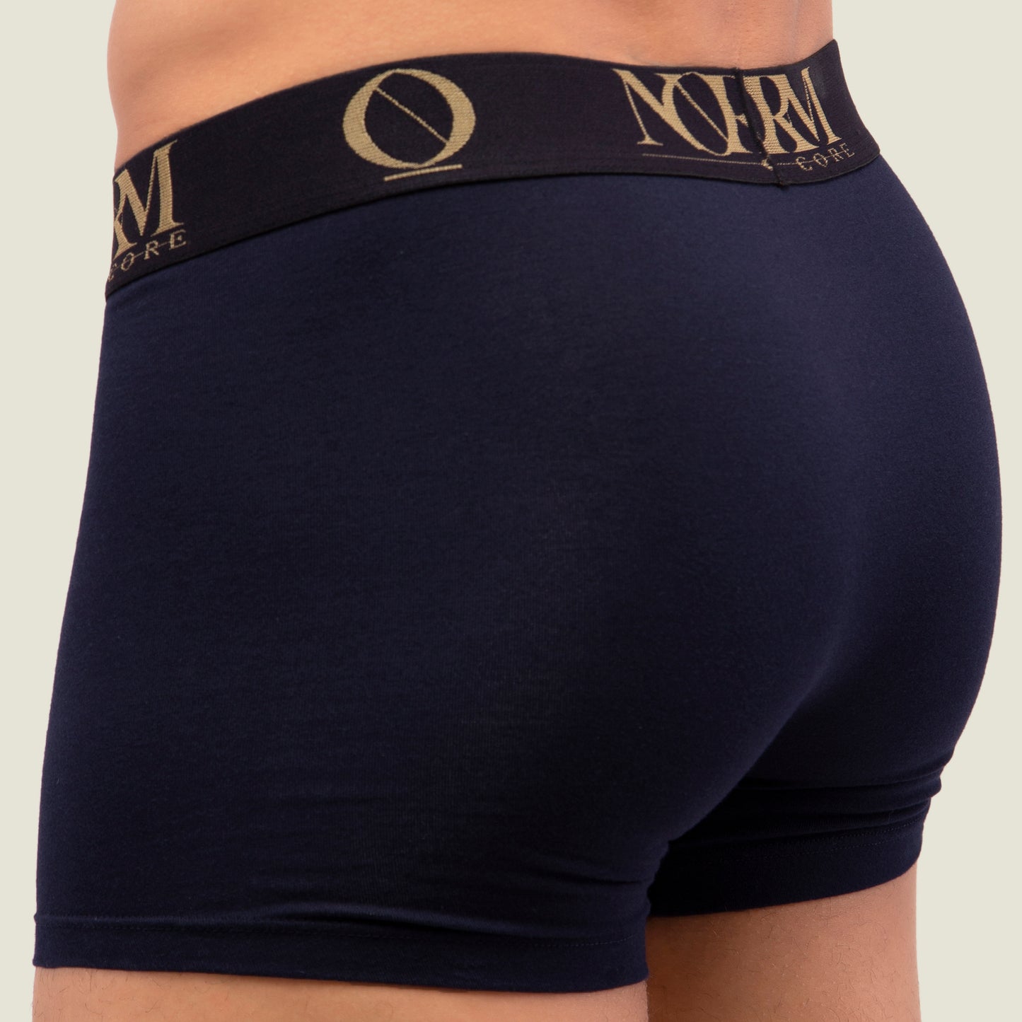 Navy Blue Trunk with Gold Waistband