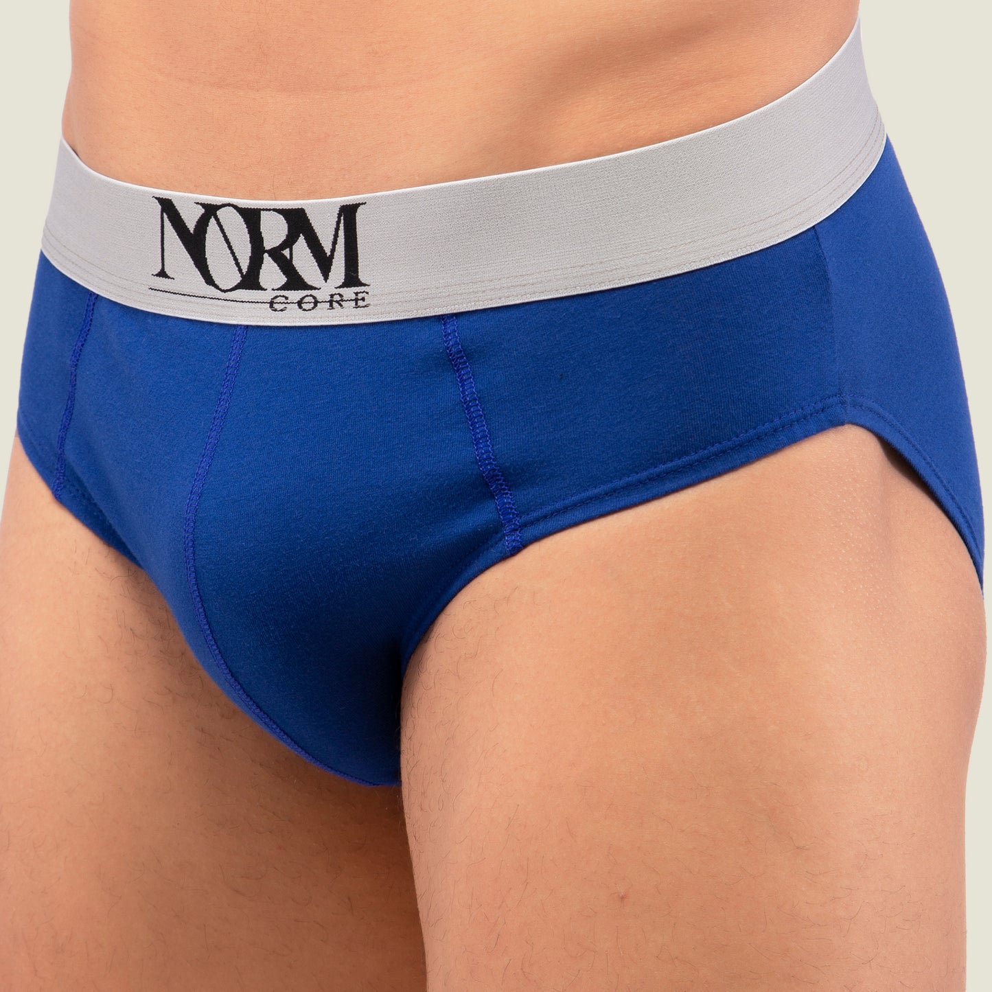 Blue Brief with Silver Waistband