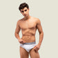 White Brief with Grey Waistband