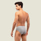 Grey Brief with Silver Waistband